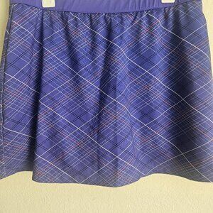 Pebble Preppy Purple Athletic Argyle golf Tennis skirt skorts Pickle Ball  XL
